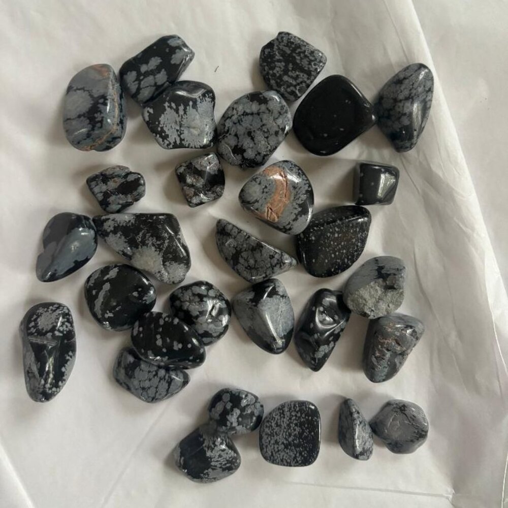 Snowflake Obsidian Crystals BULK Tumbled